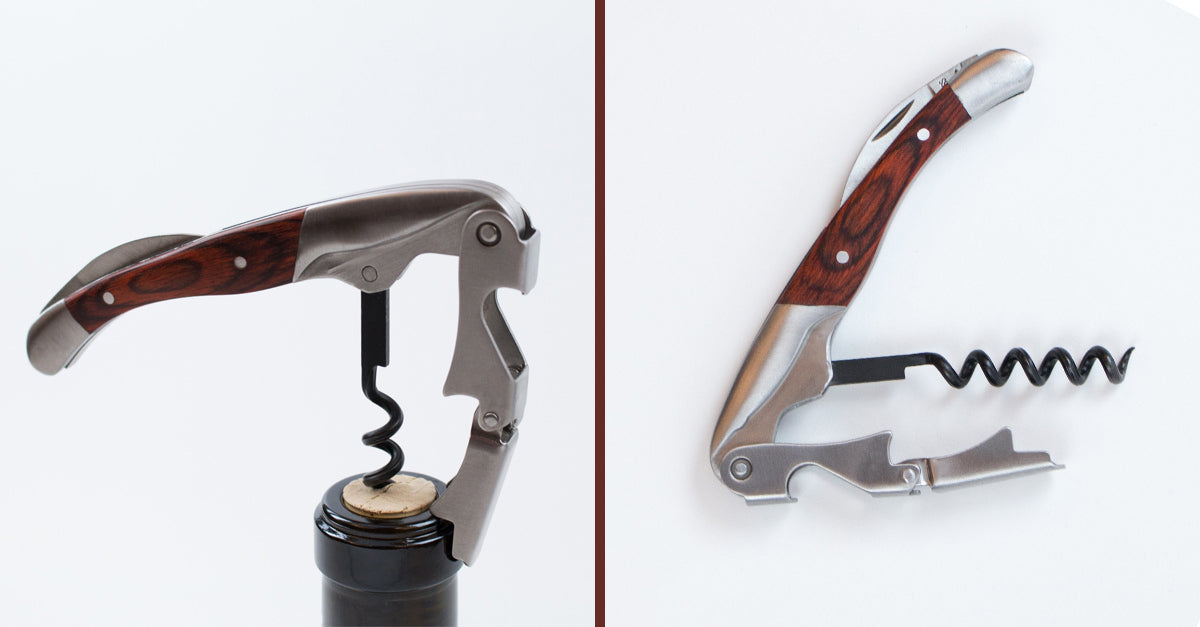 How To Use A Wine Bottle Opener - Double-Hinged Corkscrew Guide - The  VinePair Store