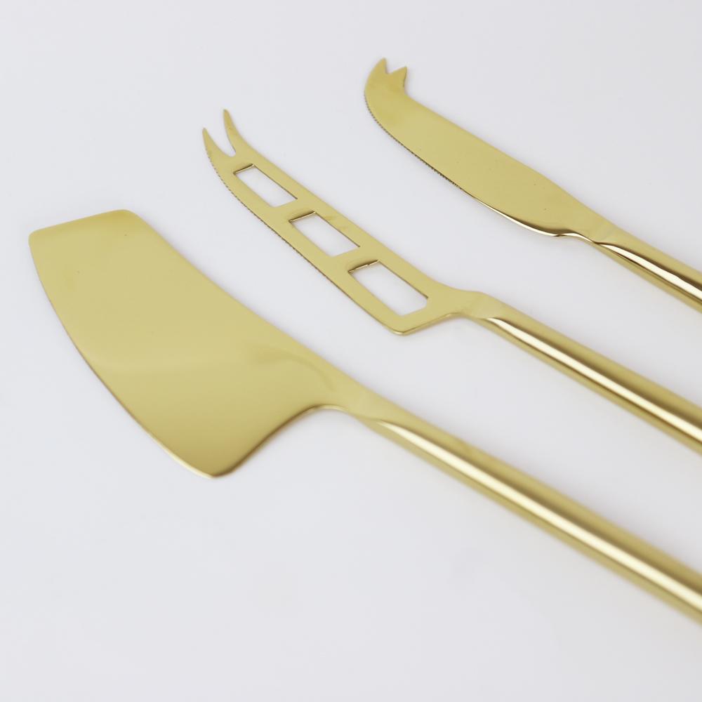 Gold Plated Cheese Knife Set