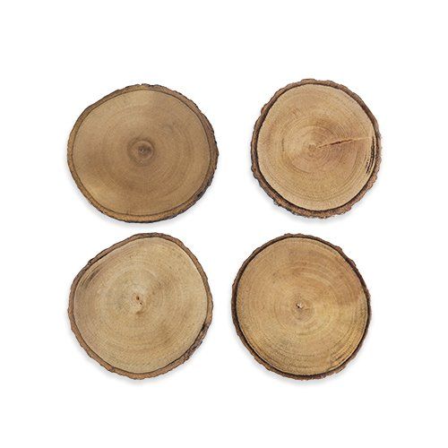 Acacia Wood Grain Coasters (Set of 4)