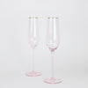 Wonderland Rose Crystal Champagne Flutes (Set of 2)