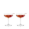 Faceted Crystal Coupe Glasses (Set of 2)