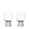 Copper Footed Glass Tumblers (Set of 2)