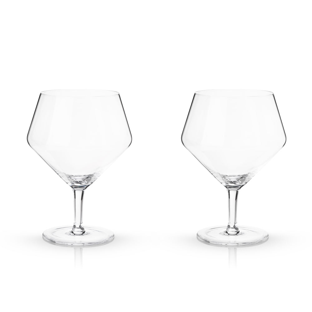 Faceted Crystal Gin & Tonic Glasses (Set of 2)