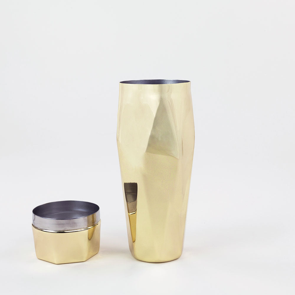 Gold Faceted Cocktail Shaker