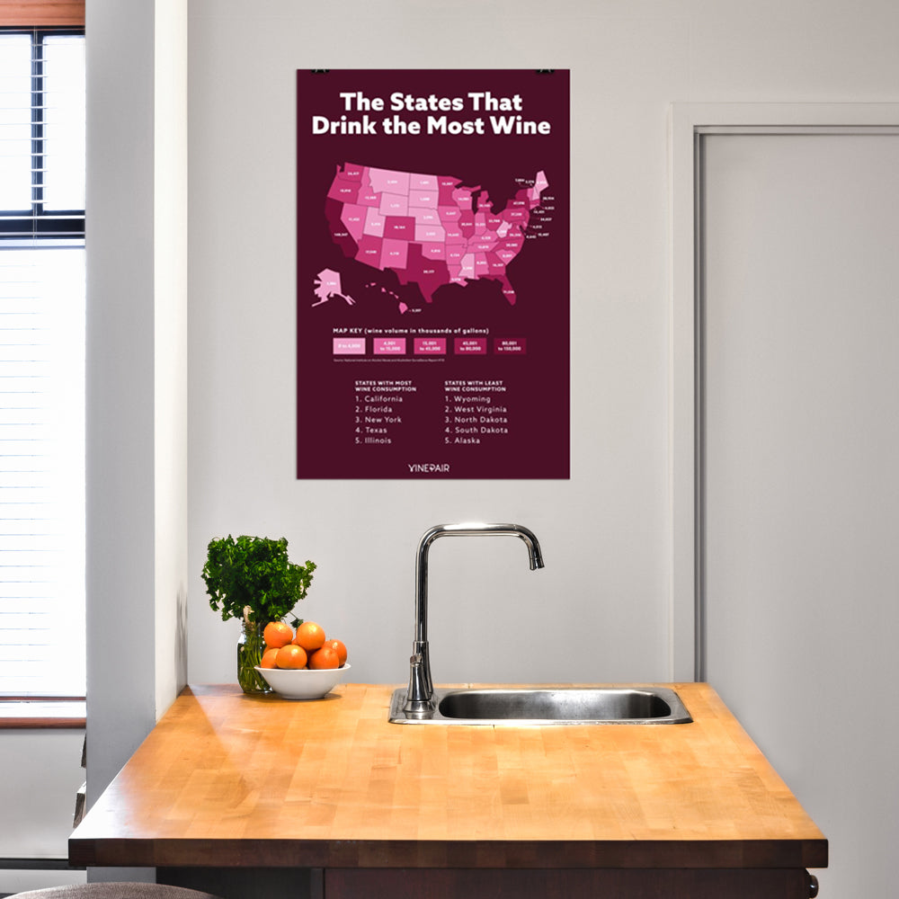 The States That Drink The Most Wine Poster