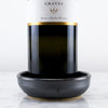 Ceramic Wine Bottle Coaster (Metallic Black)