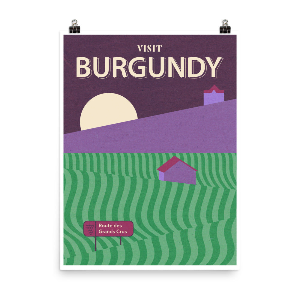 Burgundy Wine Travel Poster