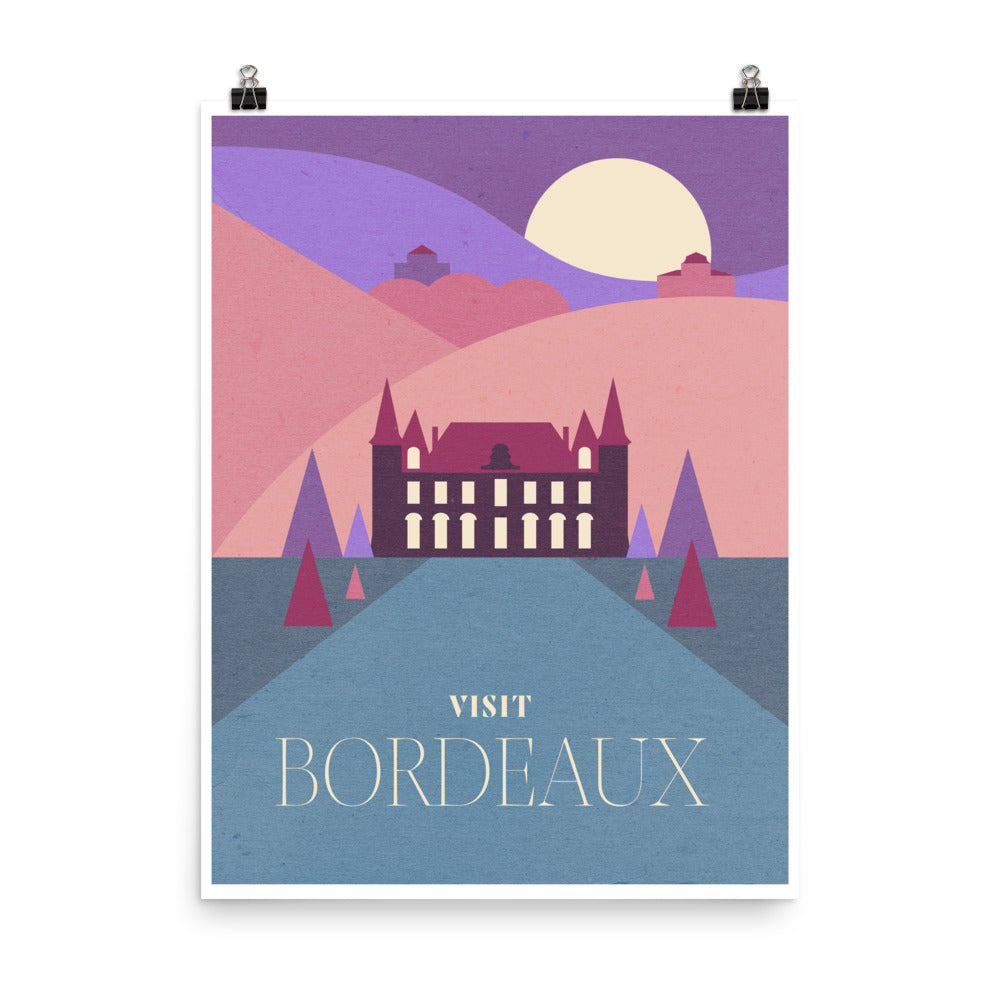 Bordeaux Wine Region Travel Poster