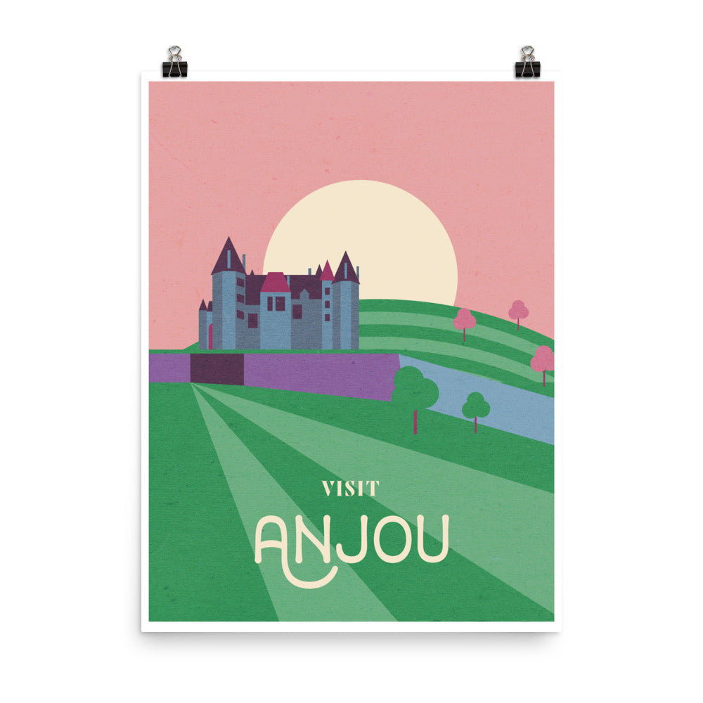 Anjou Wine Travel Poster