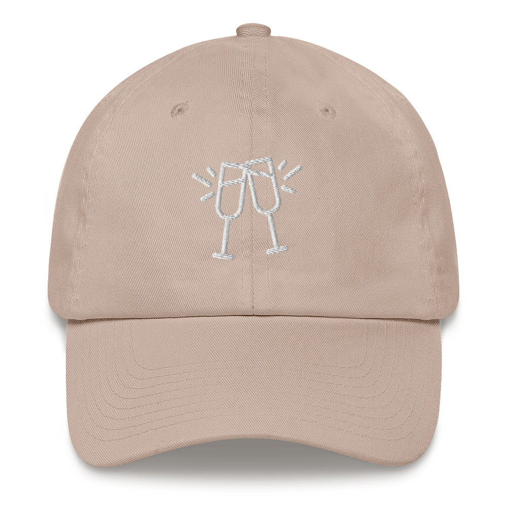 Champagne Cheers Emoji Baseball Hat