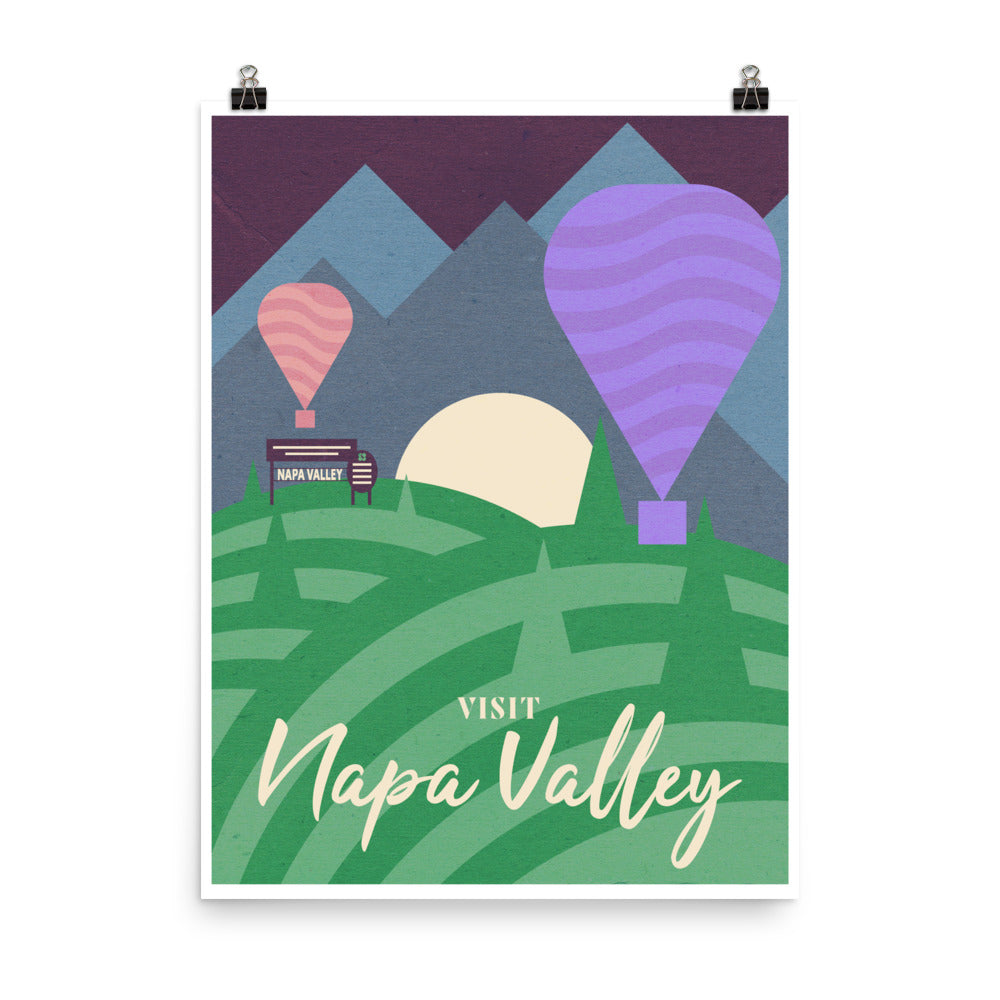 Napa Valley Wine Travel Poster