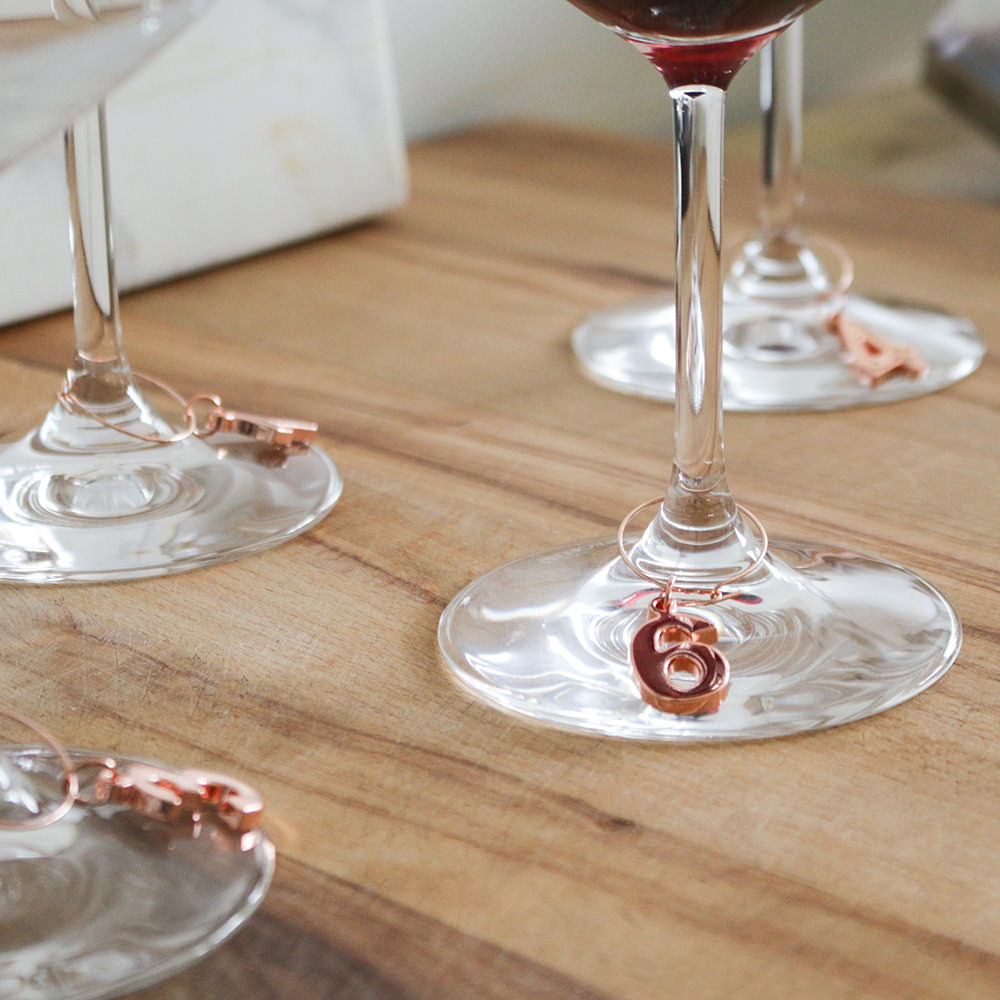 Copper Counting Wine Charms (Set of 6) - The VinePair Store