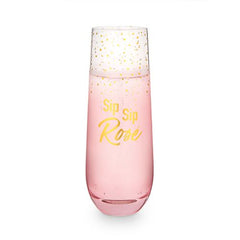 Wonderland Rose Crystal Champagne Flutes (Set of 2) - The VinePair